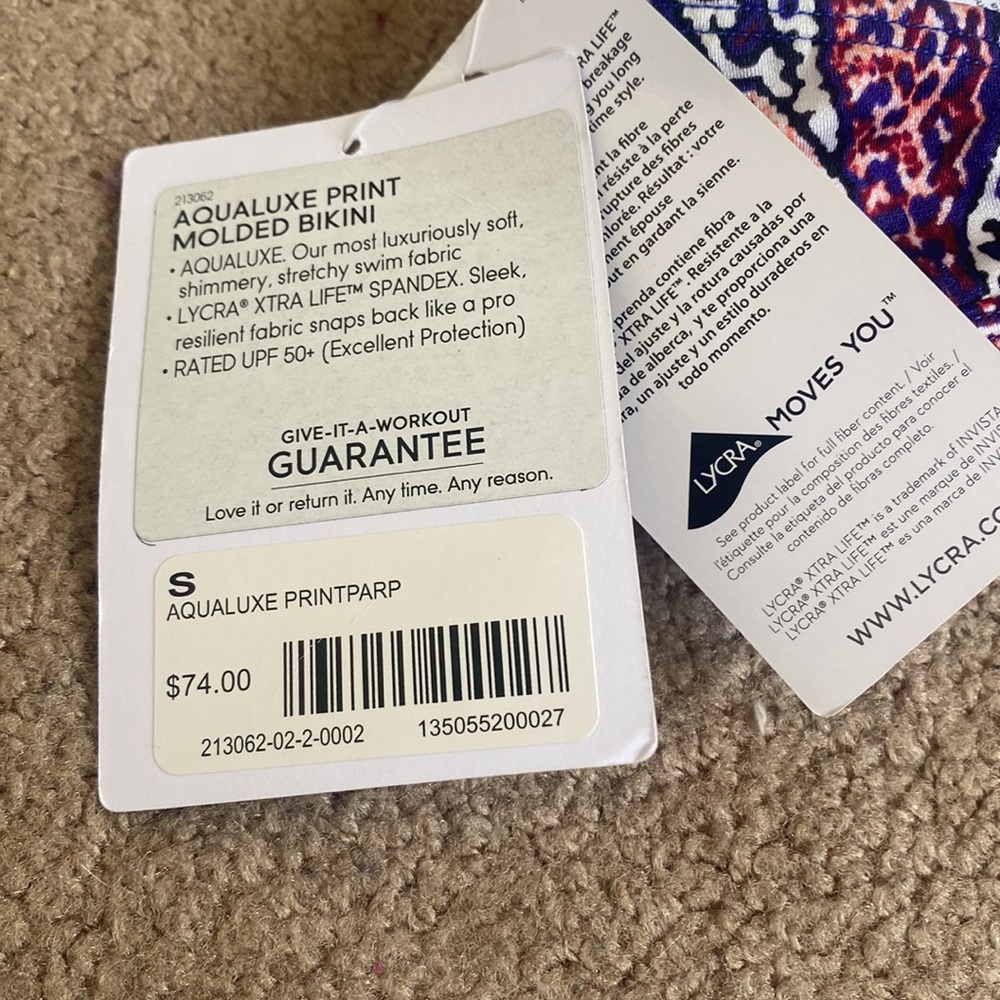 Athleta Aqualuxe Molded Bikini Top Small - Picture 6 of 6